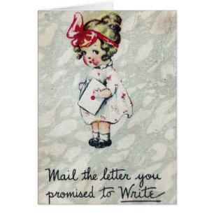 LETTRE vintage T'AS Promis Fille