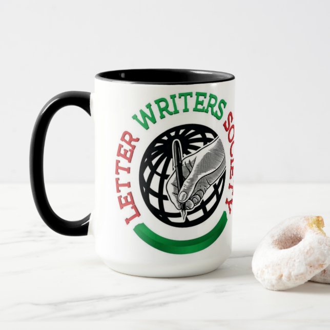 Lettre Writers Society Café / Thé Mug (Avec donut)