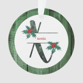 *~* Lettre X Rustic Christmas PHOTO Wood AP44