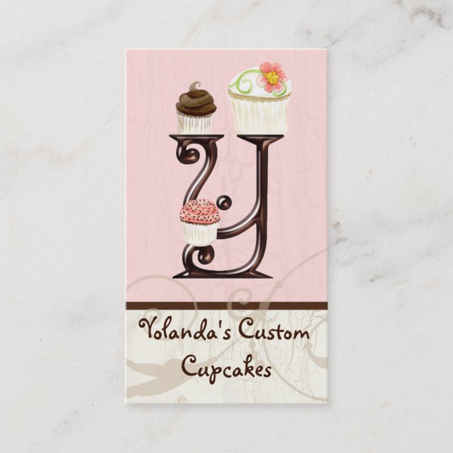 Lettre Y Monogramme Dessert Boulangerie Carte de v (Devant)
