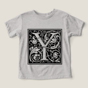 Lettre Y Monogramme médiéval Art Nouveau