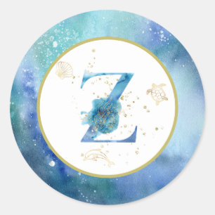 *~* LETTRE Z - Autocollant d'enveloppe de plage na