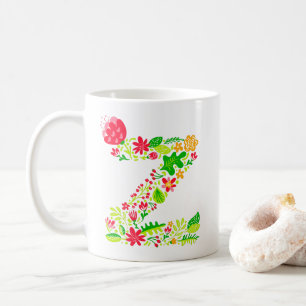 Lettre z en Fleurs Café Mug