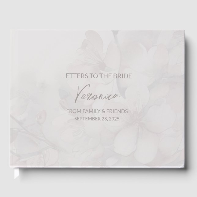 Lettres à la mariée Keepsaké Carnet livre d'invité (Recto)