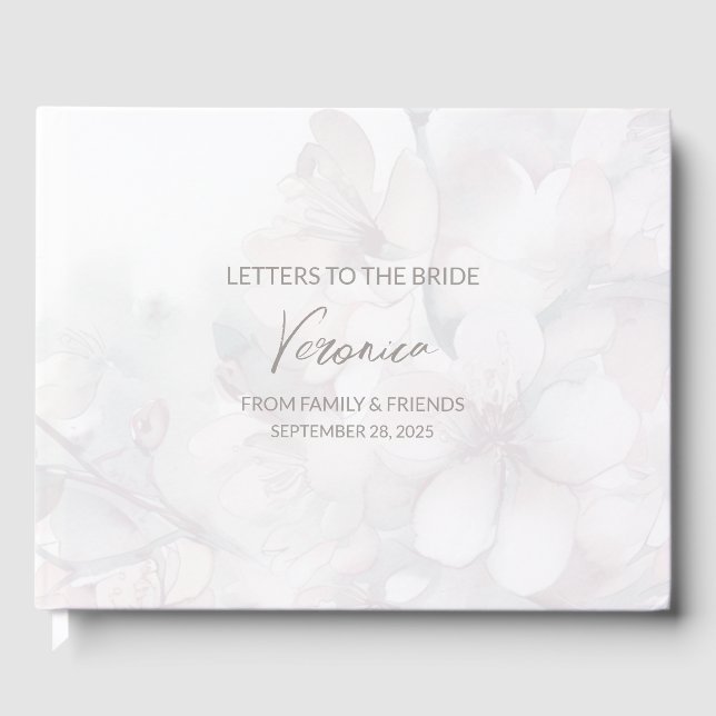 Lettres à la mariée Keepsaké Carnet livre d'invité (Recto)
