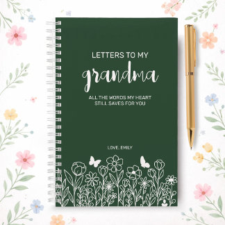 Lettres à ma grand-mère Journal de deuil Vert forê