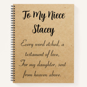 Lettres à ma nièce carnet personnalisé personnalis