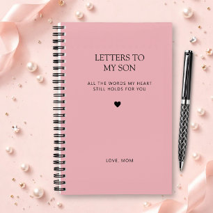 Lettres à mon fils Journal de deuil en rose tendre