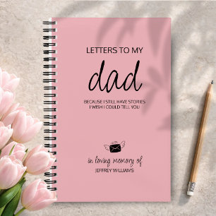 Lettres à mon papa Journal de deuil en rose blush