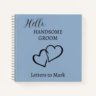 Lettres au Carnet personnalisé bleu de la pièce