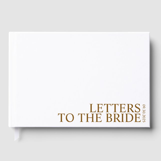 Lettres au livre d'invité de mariée Album personna (Recto)