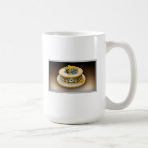 Lettres brouillées tasse avec gâteau casquette