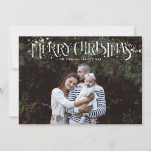 Lettres de Noël sur le Carte photo de famille