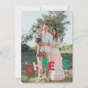 Lettres de saut colorées Carte de Noël