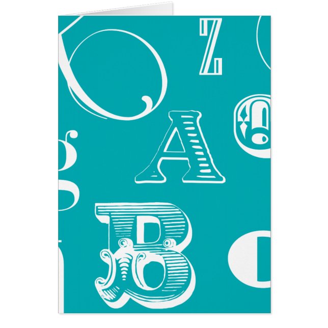 Lettres décoratives sur Arrière - plan bleu (Devant)