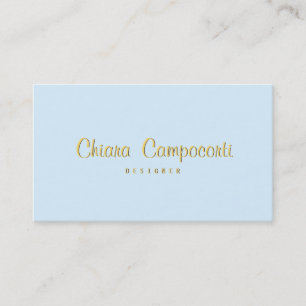 Lettres d'or de carte de visite bleu
