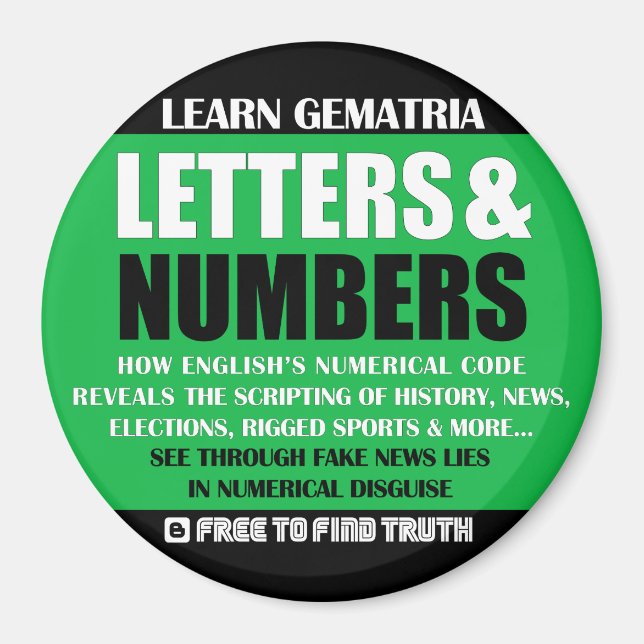 LETTRES ET NUMÉROS Aimant frigorifique (Devant)