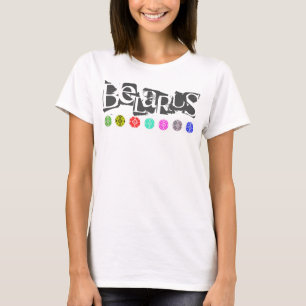 Lettres funky Biélorussie Б е л а р у с T-Shirt Te