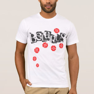 Lettres funky Folk Biélorussie Б е л р а с T-Shirt