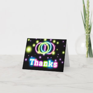 Lettres Neon Lumineuses MERCI Merci Plier Carte