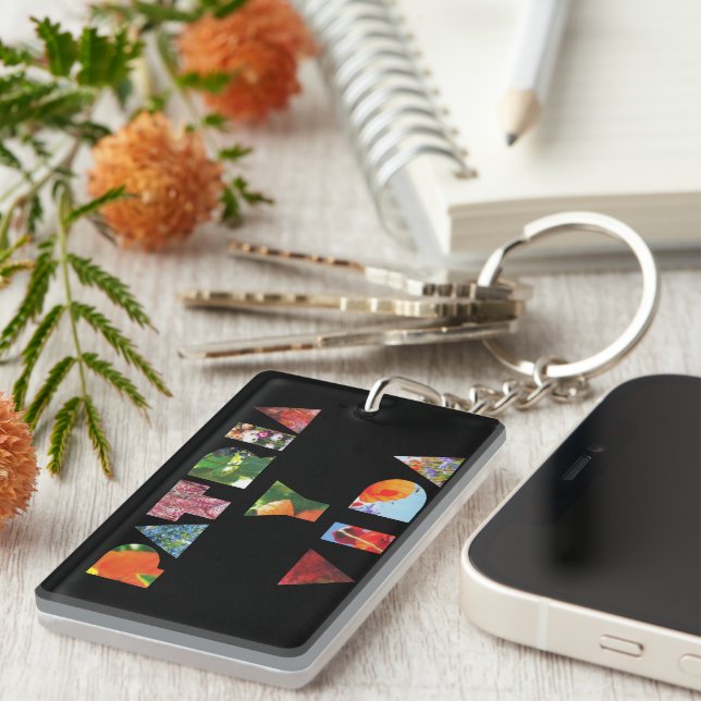 Lettres Patria y Vida Black Floral (Devant droit)