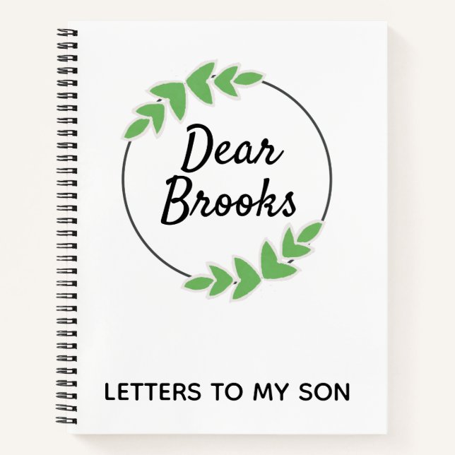 Lettres Personnalisées À Mon Fils Journal Wreath (Devant)