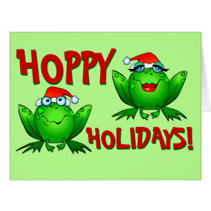 Lettres rouges de grenouilles vertes de Hoppy Holi