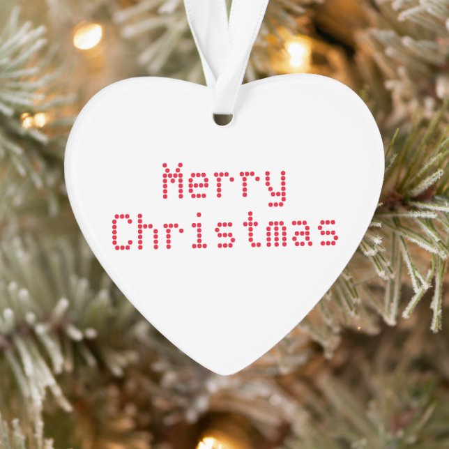 Lettres rouges "Joyeux Noël" arrière - plan blanc (Arbre)