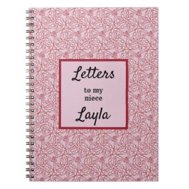 Lettres Tantes À Ma Nièce Rose Carnet Abstrait