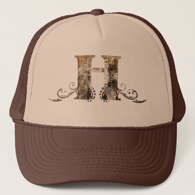 Lettres vintages H - Casquette (Devant)