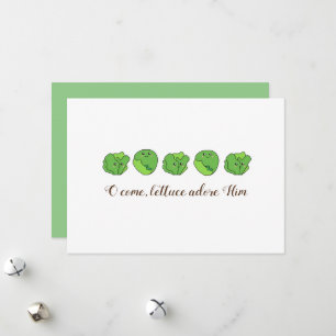 "Lettuce Adore Lui" Carte de Noël personnalisée
