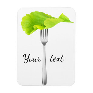Lettuce Blatt auf einer Gabel Magnet