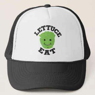 Lettuce Eat Funny Quotes Art Lettuce Design Truckerkappe