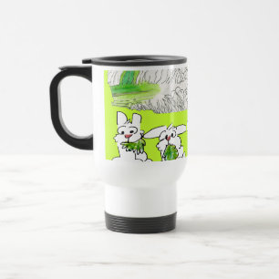 Lettuce Entertain U Cartoon Rabbits Reisebecher