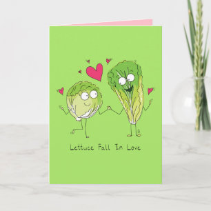 Lettuce Fall In Love - Carte de voeux de Valentine