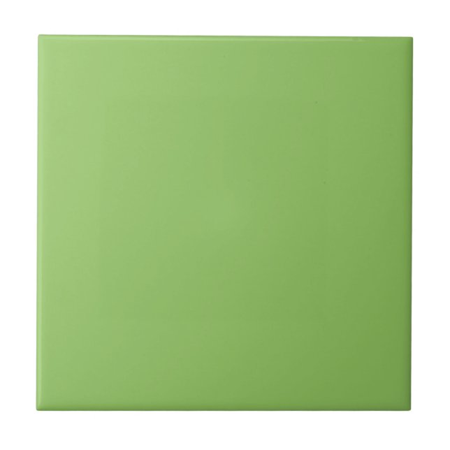 Lettuce Green Solid Color Fliese (Vorderseite)