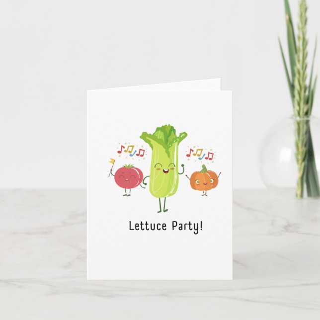 Lettuce Party Puns Birthday Card Karte (Vorderseite)