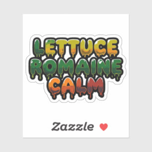 Lettuce Romaine Calm Drippy Text Art Aufkleber