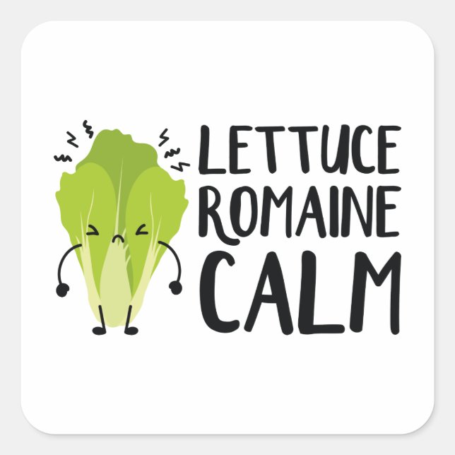 Lettuce Romaine Calm Quadratischer Aufkleber (Vorderseite)