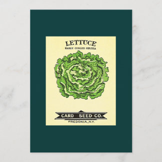 Lettuce Seeds Card Seed Company Einladung