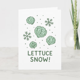 Lettuce Snow - Funny Christmas Card Feiertagskarte
