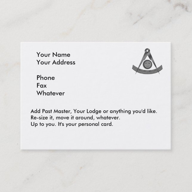 Letzte Bestandskarte Visitenkarte (Vorderseite)