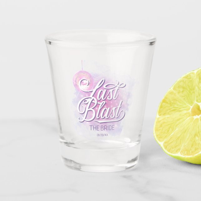 Letzte Blast Disco Bachelorette The Bride ID928 Schnapsglas (Vorderseite)