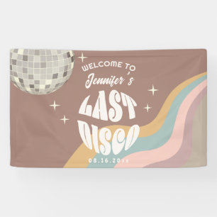 Letzte Disco 70er Retro Groovy Junggeselinnen-Absc Banner