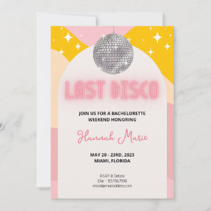 Letzte Disco Bachelorette Einladung