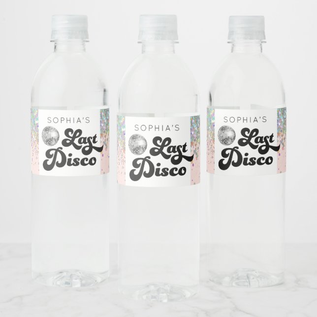 Letzte Disco Bachelorette Wasserflaschen Labels (Flaschen)
