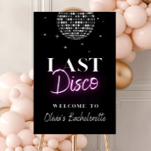 Letzte Disco Bachelorette Weekend Sign, DIY Printa
