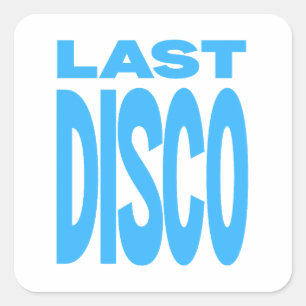 Letzte Disco-Blue-Junggesellinnen-Abschiedsparty H Quadratischer Aufkleber