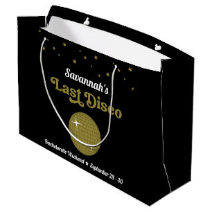Letzte Disco-Braut Junggesellinnenabschied Groovy  Große Geschenktüte