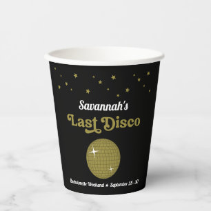 Letzte Disco-Braut Junggesellinnenabschied Groovy  Pappbecher